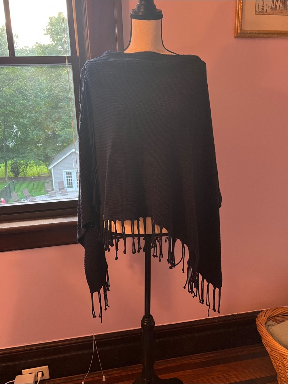 Poncho-style knit